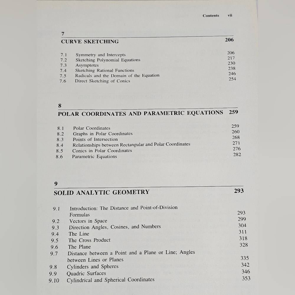Analytical Geometry 5th Edition Hardcover Textbook Douglas Riddle 1992 Formulas - Picture 9 of 11
